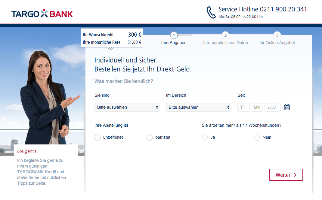 Direkt-Geld Antrag