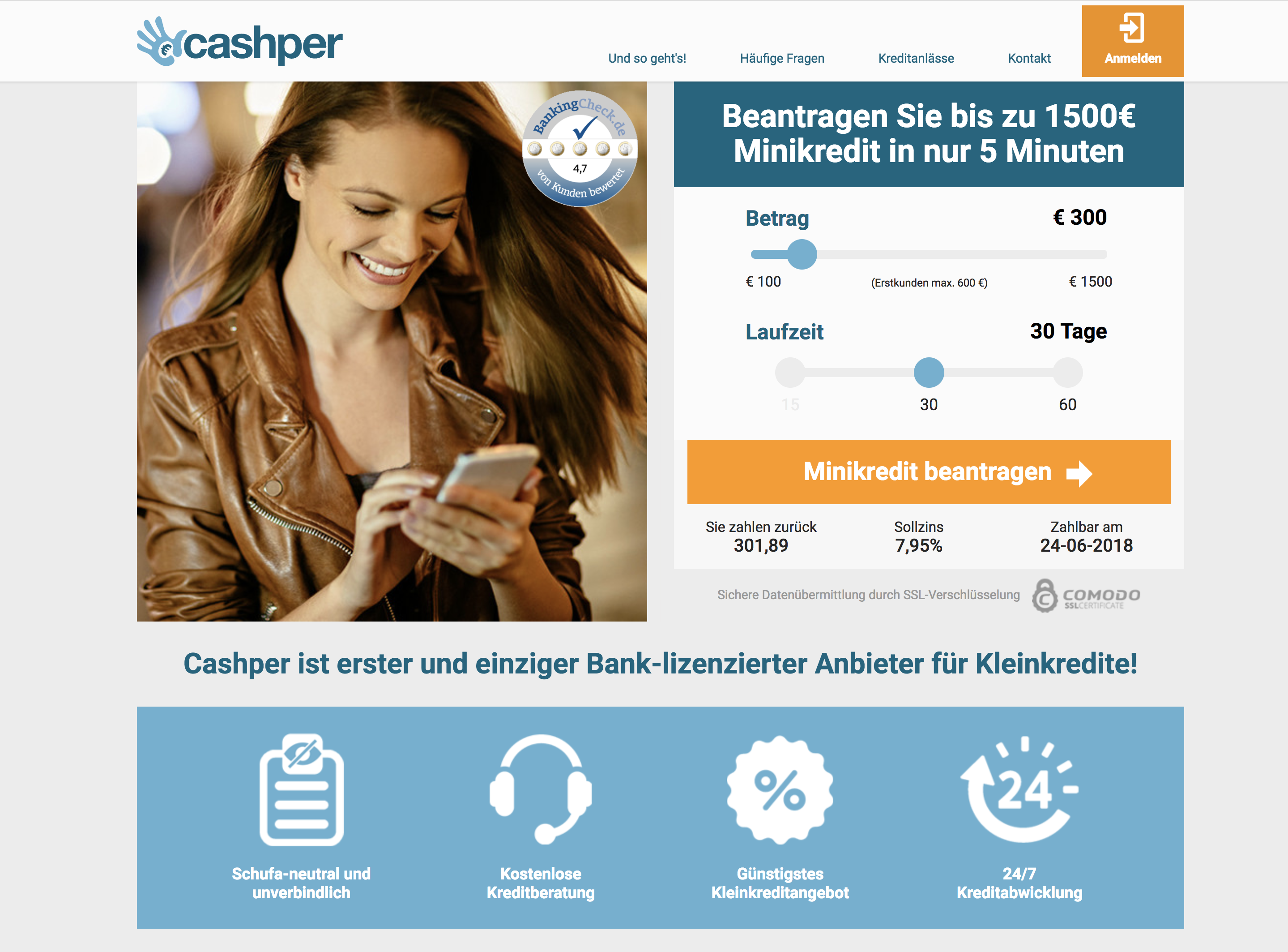 cashper webseite