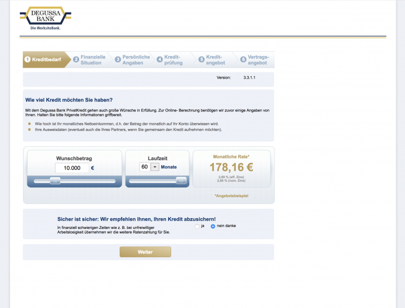 Der Degussa Bank PrivatKredit ? Alle Details vom PrivatKredit auf einen ...