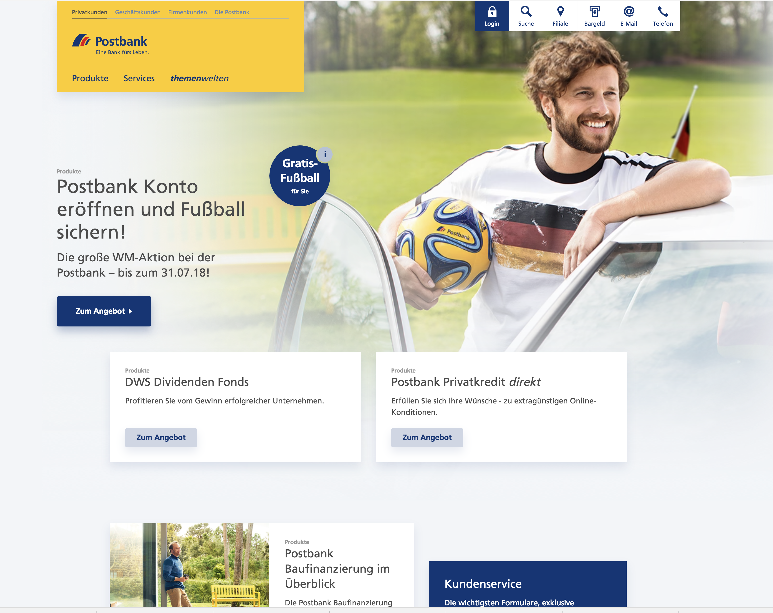 postbank webseite